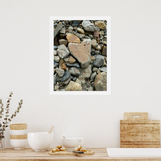 岩石ハート ポスター (キッチン)