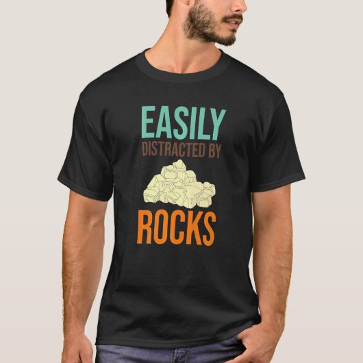 岩石地質学者の科学Geoloに容易に気を取られる Tシャツ (正面)
