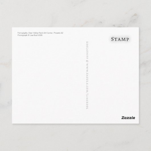 岩石字形 ポストカード (裏面)