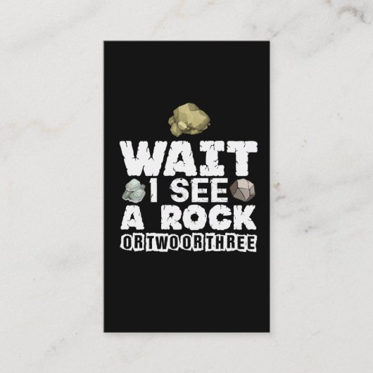 岩石採取者-地質おもしろい学者鉱物地質学 名刺 (正面)