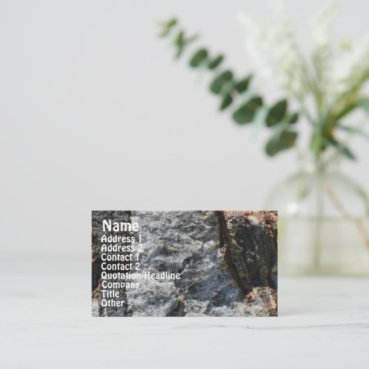 岩石採石場の壁#3自然プロファイル名刺 名刺 (スタンド正面)