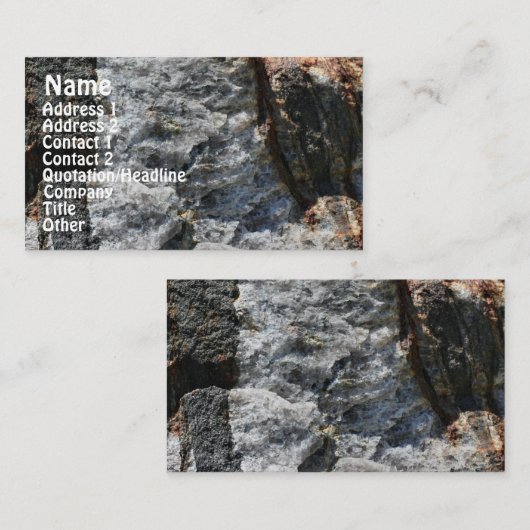 岩石採石場の壁#3自然プロファイル名刺 名刺 (正面/裏面)