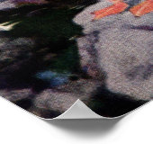 岩石海岸沿いのニシンのカモメ ポスター (角)