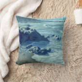 「岩石海岸線枕」 クッション (ブランケット)