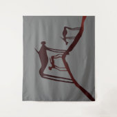 岩石版画アフリカの洞窟アート – 古代の動物 タペストリー (正面)