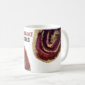 *~*岩石瑪瑙のロックンズブレーキ金ゴールドグリッター コーヒーマグカップ (正面右)