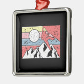 岩石登山レトロヴィンテージ メタルオーナメント (左)