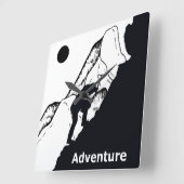 岩石登山ロッククライミング スクエア壁時計 (傾斜)