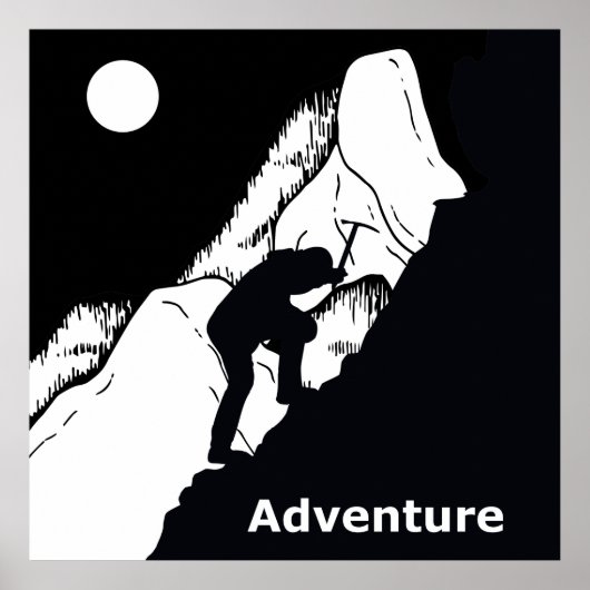 岩石登山ロッククライミング ポスター (正面)