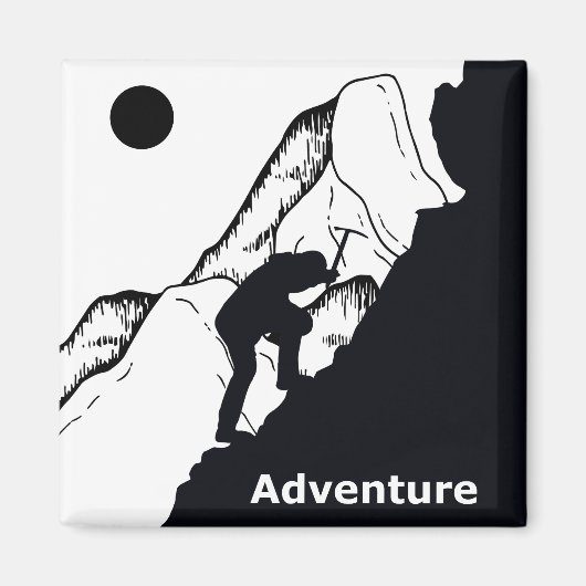 岩石登山ロッククライミング マグネット (正面)