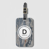 岩石石灰岩モノグラム ラゲッジタグ (正面縦)