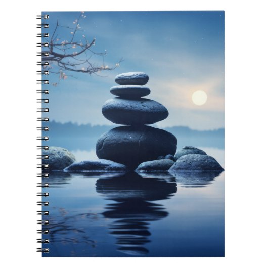 岩石礫砂の静かな平和 ノートブック (正面)