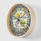 岩石紙槽 ラウンド壁時計 (傾斜)