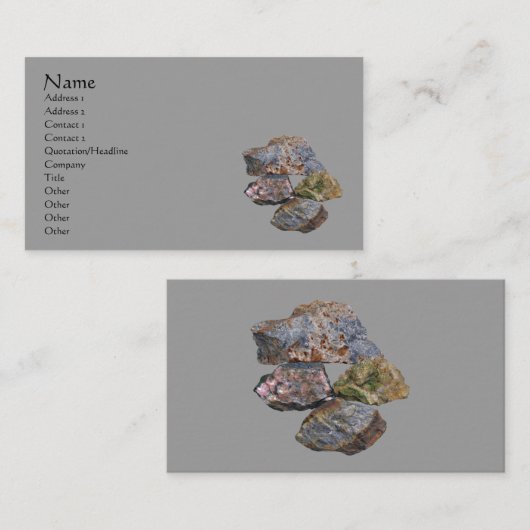 岩石鉱物名刺 名刺 (正面/裏面)