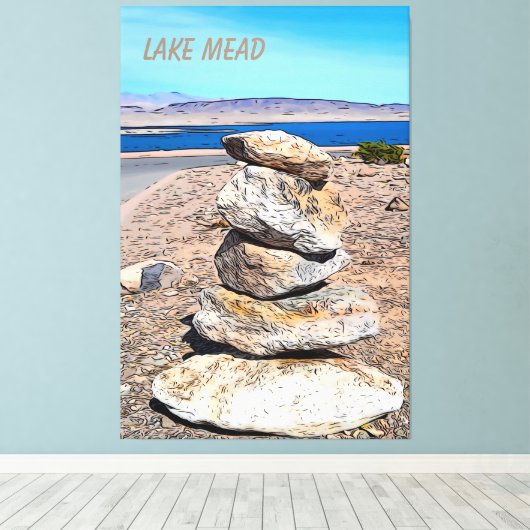 岩積み キャンバスプリント (インサイチュ (ウッドフロア))