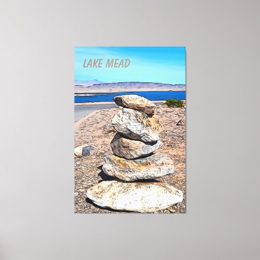 岩積み キャンバスプリント (正面)