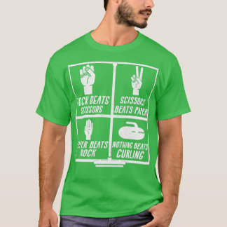 岩紙はさみカーリングおもしろいカーラー2 Tシャツ