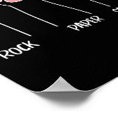 岩紙はさみハンドゲームかわいい手おもしろい猫 ポスター (角)