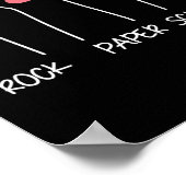 岩紙はさみハンドゲームミーム動物の肉猫 ポスター (角)