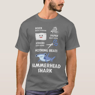 岩紙はさみハンマーヘッドシャーク服のギフト Tシャツ