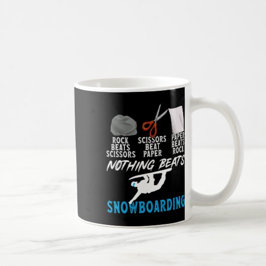岩紙はさみ何ビートスノーボード コーヒーマグカップ (右)