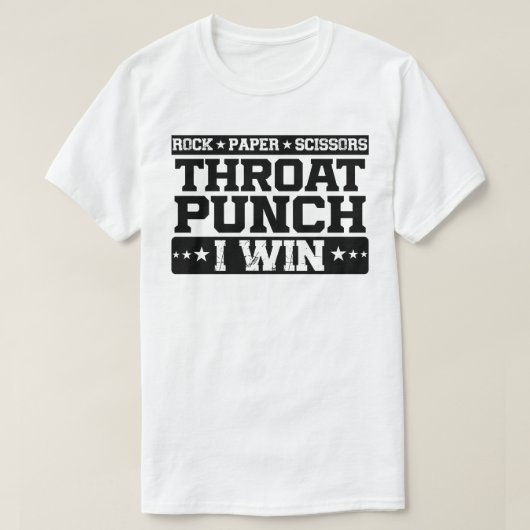 岩紙はさみ喉パンチ私が勝おもしろいち、 Tシャツ (デザイン正面)