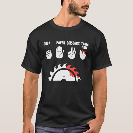 岩紙はさみ大工と木工師 Tシャツ (正面)