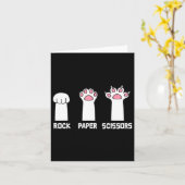 岩紙はさみ猫の足ゲームかわいい手おもしろいC カード (黄色い花)