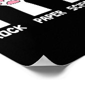 岩紙はさみ猫の足ゲームかわいい手おもしろいC ポスター (角)