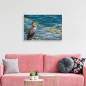 岩素晴らしの上の鵜 キャンバスプリント (インサイチュ (リビング))