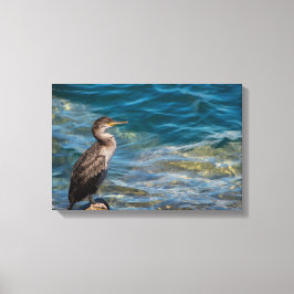 岩素晴らしの上の鵜 キャンバスプリント