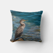 岩素晴らしの上の鵜 クッション (正面)