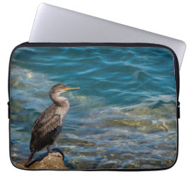 岩素晴らしの上の鵜 ラップトップスリーブ