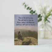 岩肌の犬と女 ポストカード (スタンド正面)