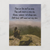 岩肌の犬と女 ポストカード (正面)