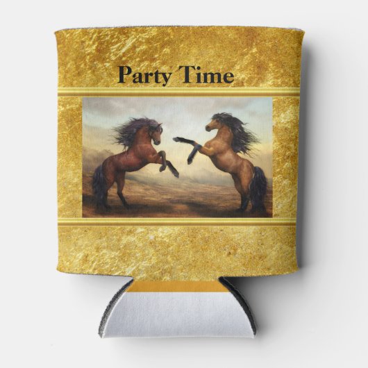 岩荷車を引く山の谷のフリシア馬 缶クーラー (正面)