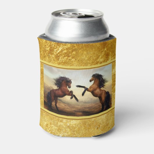 岩荷車を引く山の谷のフリシア馬 缶クーラー (缶裏面)