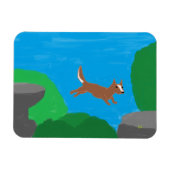 岩跳び犬の磁石 マグネット (横)