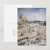 岩頂のドーム | 西の壁広場 | ありがとう ポストカード (正面/裏面)