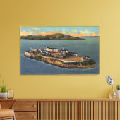 「岩」アルカトラズ島の眺め キャンバスプリント (インサイチュ (リビング))