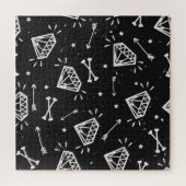 岩：グランジダイヤモンド、ボーンパターン。 ジグソーパズル (横)