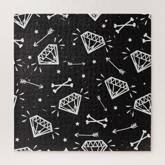 岩：グランジダイヤモンド、ボーンパターン。 ジグソーパズル (縦)