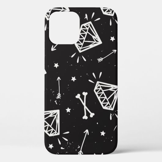 岩:グランジダイヤモンド、ボーンパターン。 Case-Mate iPhoneケース (裏面)
