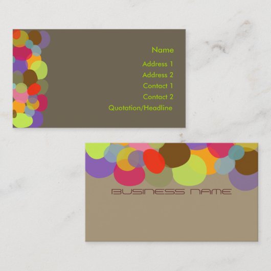 岩……明るく美しい色/DIY背景 名刺 (正面/裏面)