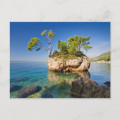 岩、海、小さな島 ポストカード (正面)