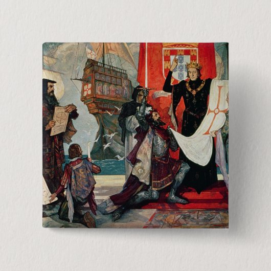 岬のための出発、Manuel I王の 缶バッジ (正面)