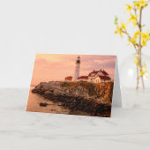 岬のエリザベス|ポートランドのヘッドライト|メイン カード (黄色い花)