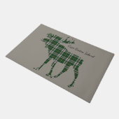 岬のブルターニュのアメリカヘラジカのタータンチェックのドアマット ドアマット (アングル)