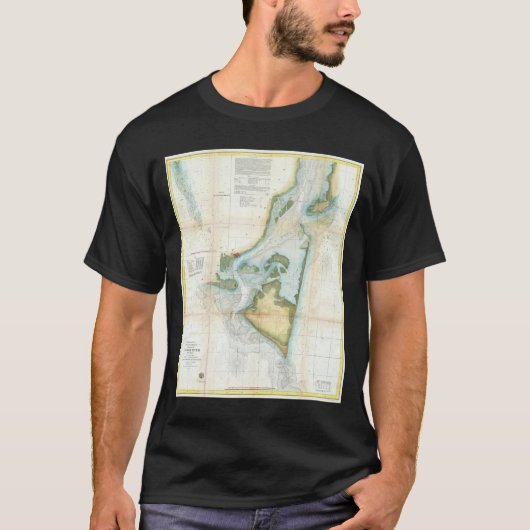 岬の恐れ(1857年)のヴィンテージの地図 Tシャツ (正面)