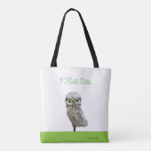 岬の珊瑚の掘り進むフクロウ トートバッグ (裏面)